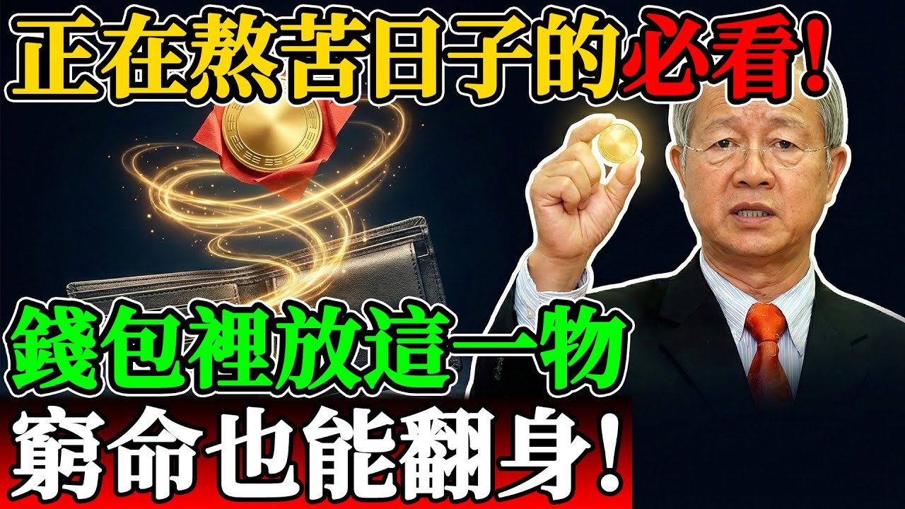 正在熬苦日子的必看！錢包裡放這一物，窮命也能翻身！這招太絕了#曾仕強 #曾仕強教授 #易經智慧 #易經 #國學 #財運 #招財方法 #錢包風水 #種金 #改運 #翻身 #屬牛運勢