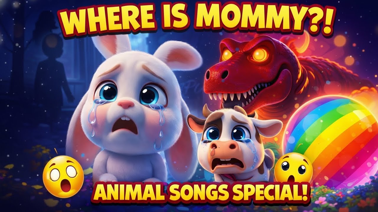 Mommy Don’t Be Scared + Find Baby Bunny 🐰 | Animal Sounds & Colors Song | Kids Cartoon Compilation
