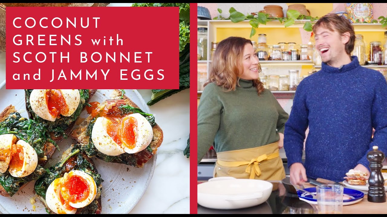 Coconut greens and jammy eggs with Julius Roberts | Ottolenghi Christmas with Friends
