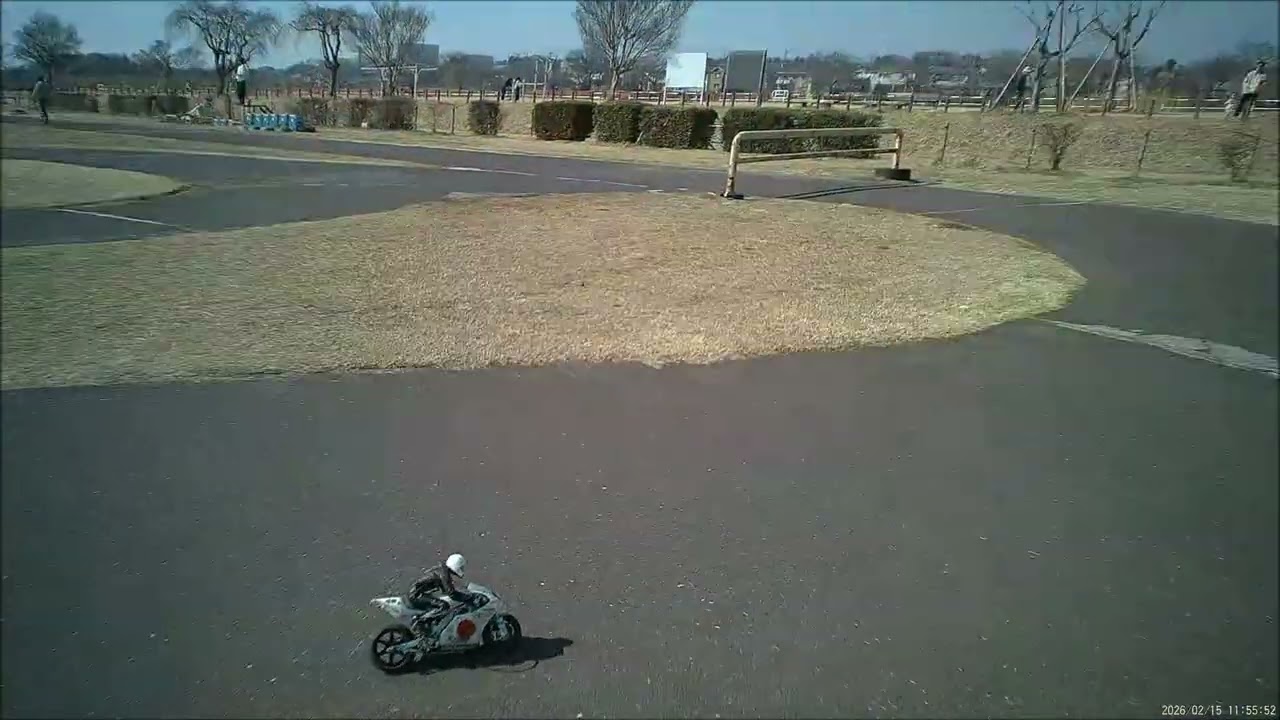 ラジコンバイク　コバスぺ4　RC BIKE KOBAsp4　ステアリングスプリング変更　ショートコース　2026/2/15