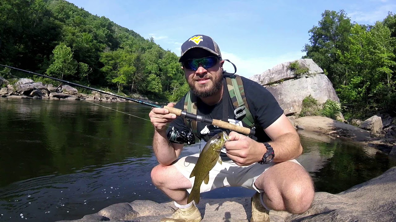 BOULDERING for BRONZEBACKS ep1 CHEAT RIVER Smallmouth Bass Fishing River Smallies  RUNCL Grim 1