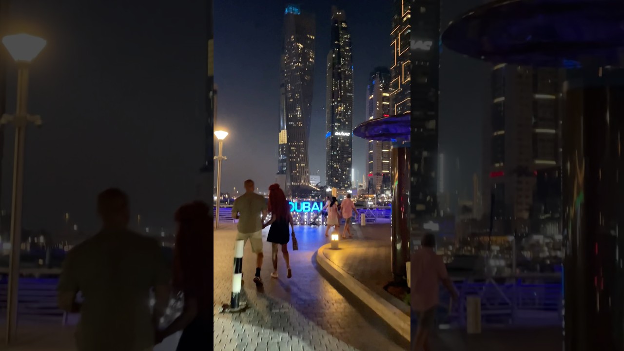 Night Walk in Dubai Marina 🚶&zwj;♂️✨