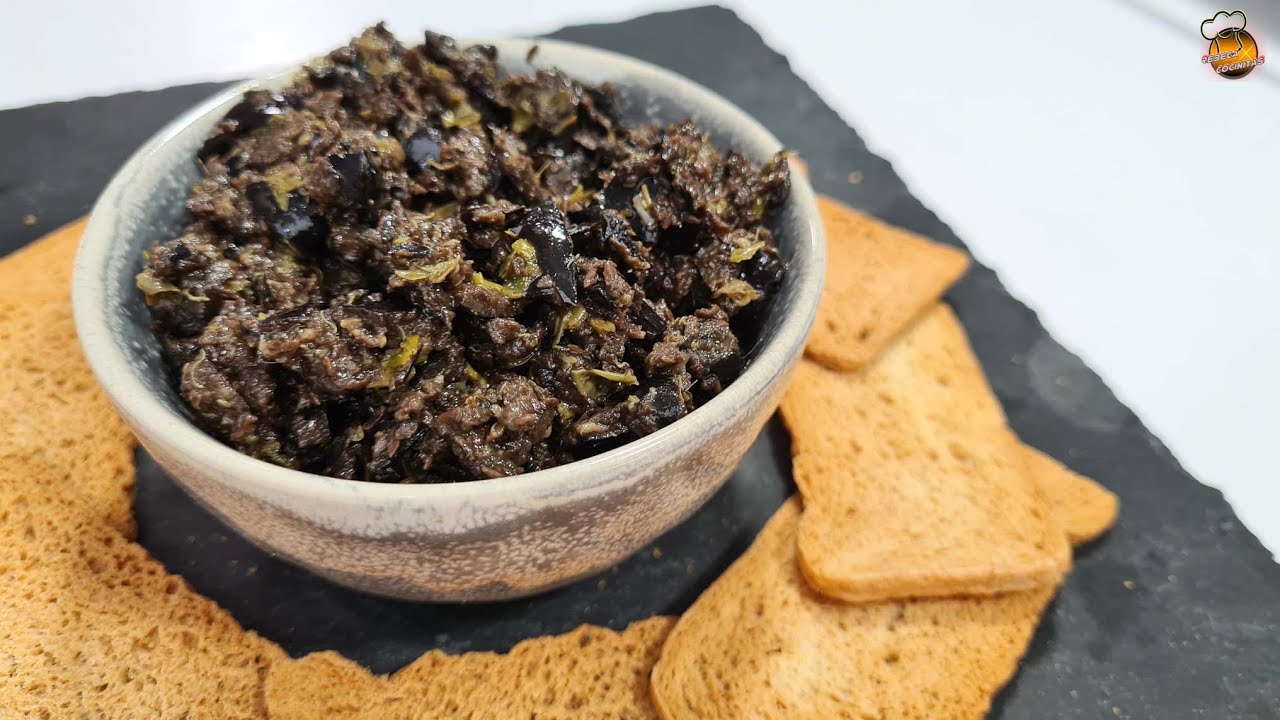 TAPENADE de ACEITUNAS Negras - Un APERITIVO FACIL y Delicioso!