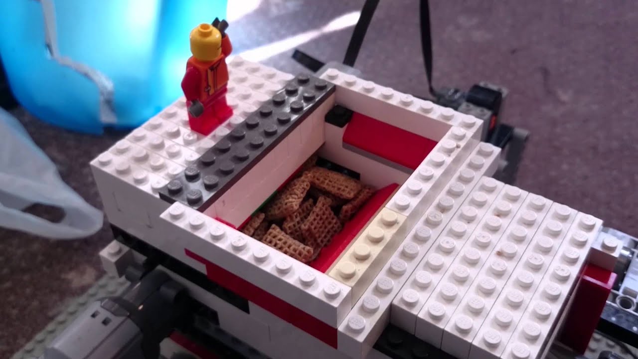 LEGO shredder eats 40 shreddies in 1 go!