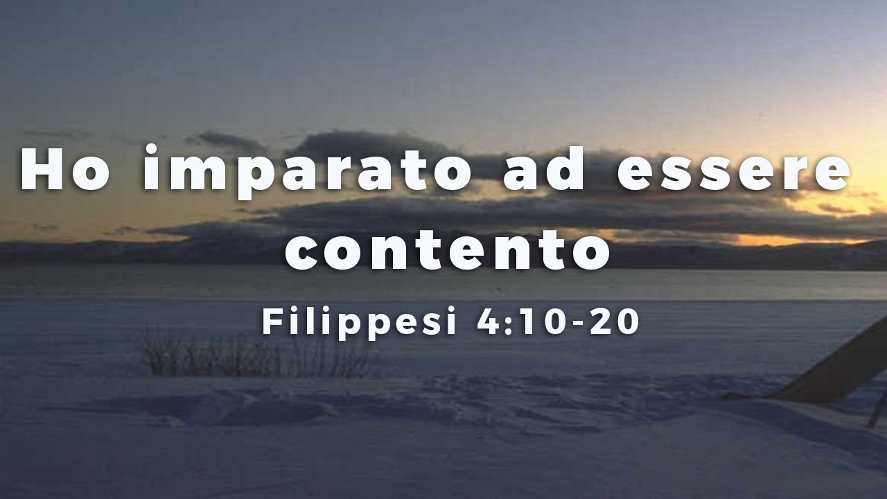 Ho imparato a essere contento