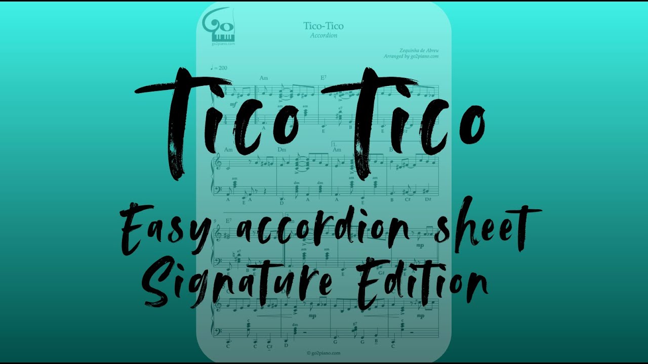 Tico-Tico  / Accordion sheet music / Partition accordéon / Akkordeon Noten