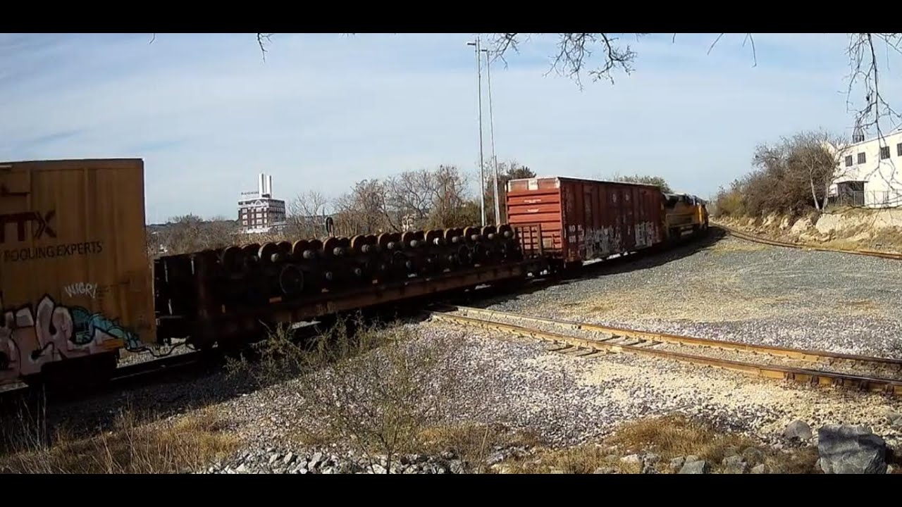 Northbound UP Manifest With Load of Axles - New Braunfels, TX