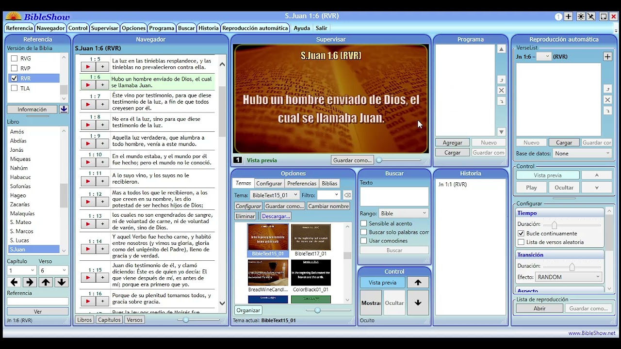 Mostrando BibleShow, Un Software para proyectar la biblia gratuito