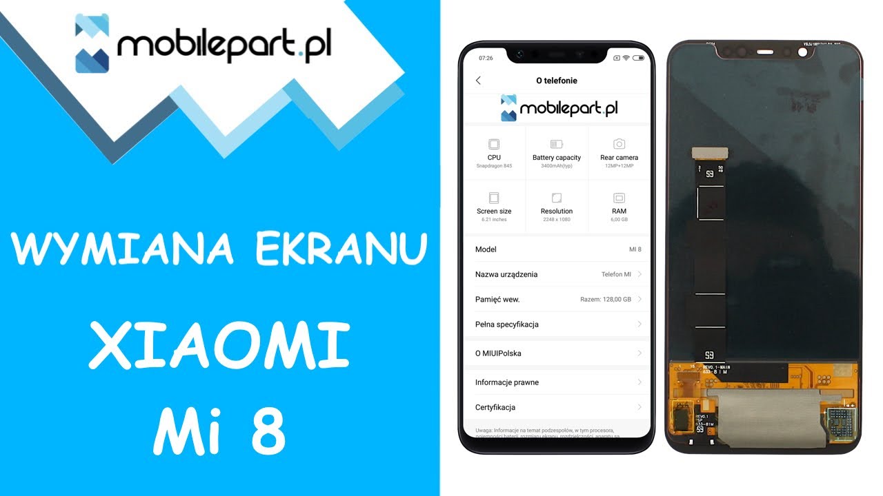Wymiana ekranu Xiaomi Mi 8| Screen replacement