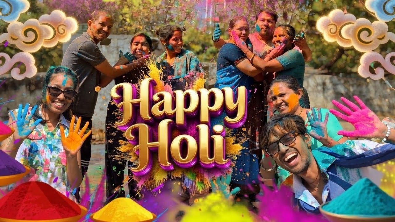 Happy Holi 🔫 | Holi first vlog 😍 | bura na mano Holi hai 😃|#explorepage #viral #holi2026 #holifun 