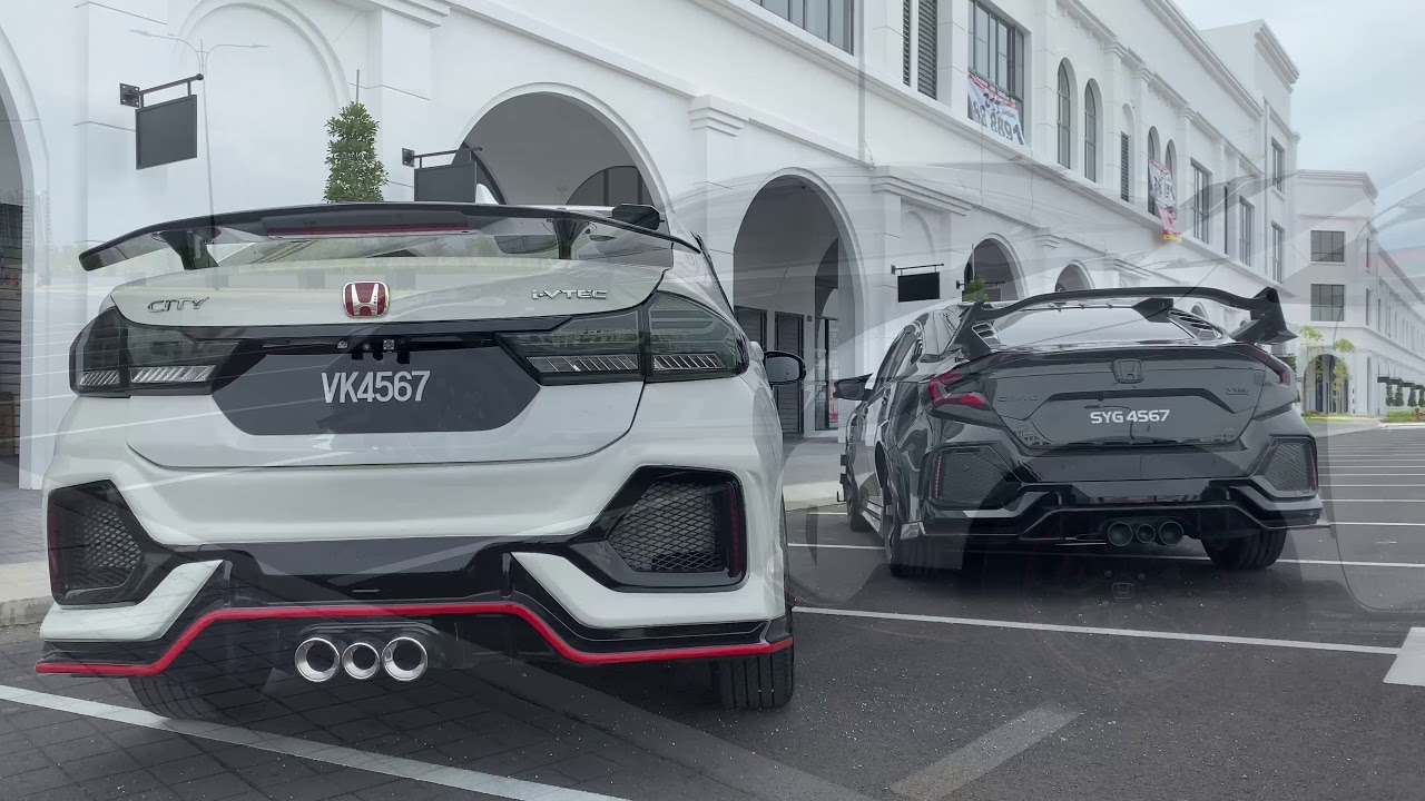 Honda city type r fully modified white VS Honda civic fc type r fully modified black 🇲🇾
