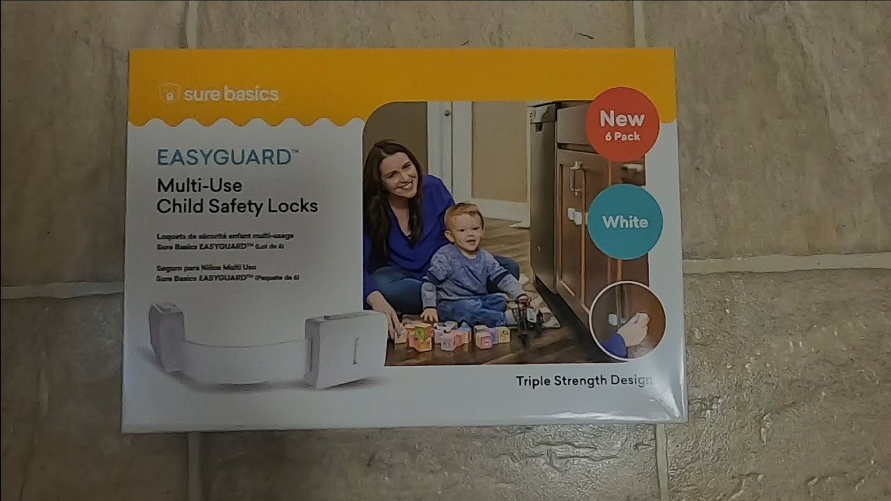 Sure Basics cabinet locks for baby proofing your kitchen