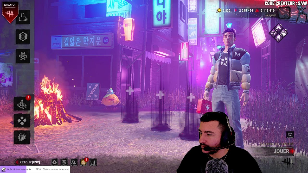 🎁✅Drops & Giveaway NEW SURV !negan | !holy | Stream2K | [FR/PC] #DBDCreator @Sawpalin