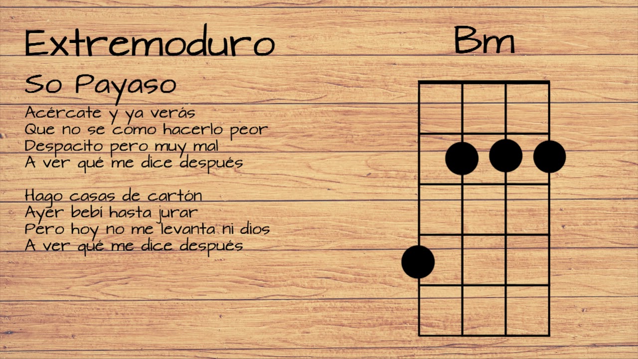Extremoduro - So Payaso UKELELE TUTORIAL W/ LYRICS