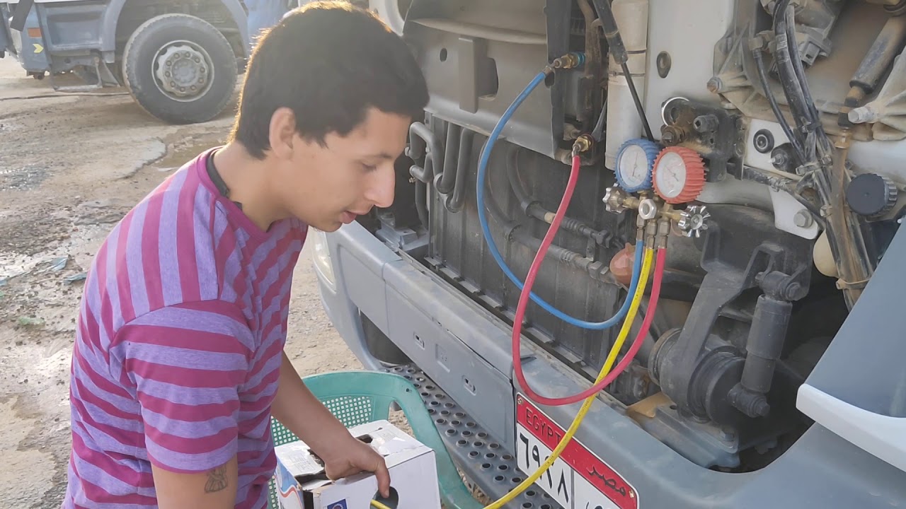 لاول مره طريقة شحن تكيف المرسيدس الكتروس
