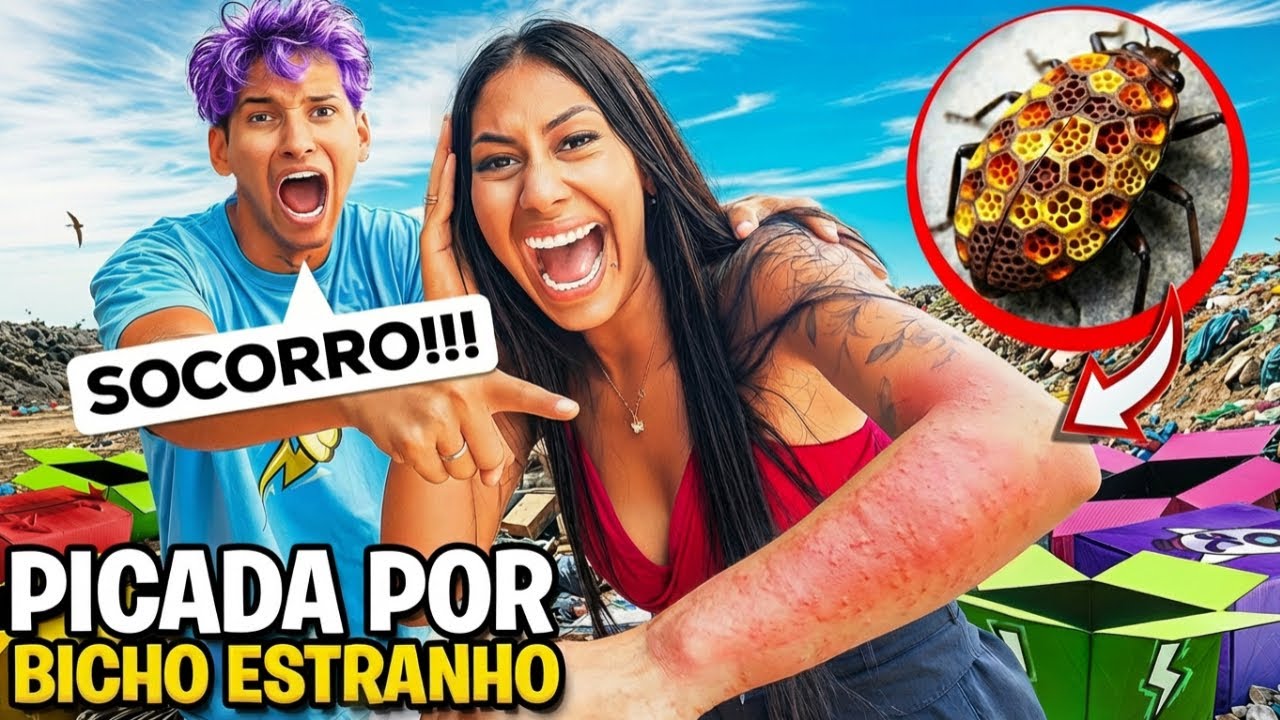 FUI PICADA POR UM INSETO BIZARRO NO MEIO DO LIXO E O PIOR ACONTECEU *fui pro hospital?