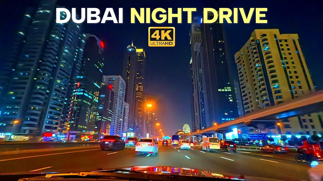 DUBAI MALL TO AL KARAMA via SHEIKH ZAYED ROAD NIGHT DRIVING TOUR 4K | Downtown to Old Dubai 🚗