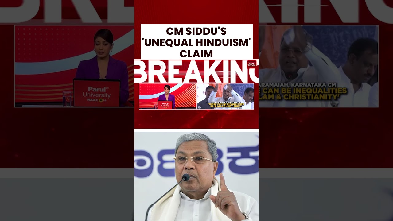 K'taka CM Siddaramaiah's 'Unequal Hinduism' Claim: Links It To Religious Conversions | India Today