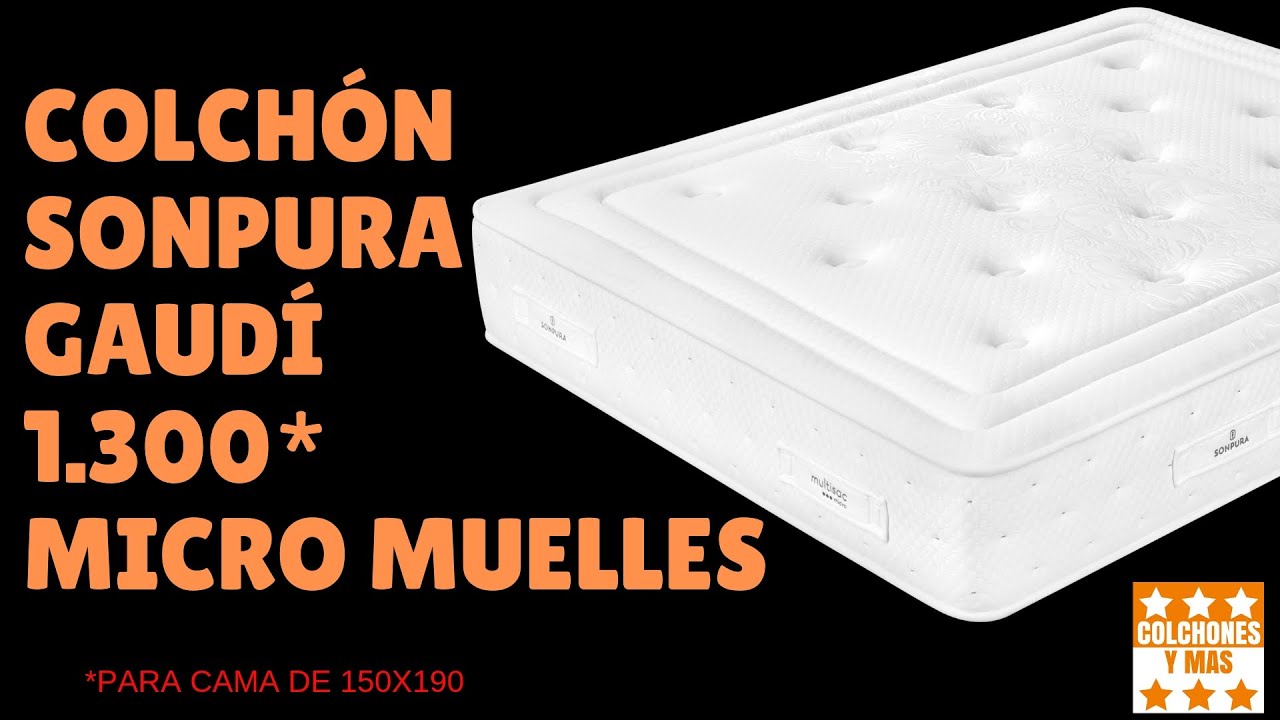 COLCHÓN SONPURA GAUDÍ - 1300 MICROMUELLES ENSACADOS