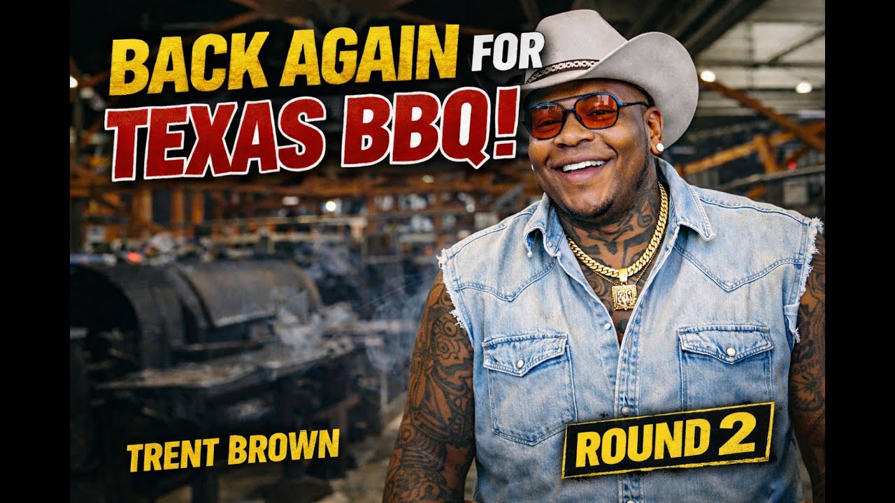 Round 2: Super Bowl Champ Trent Brown Tries Texas BBQ