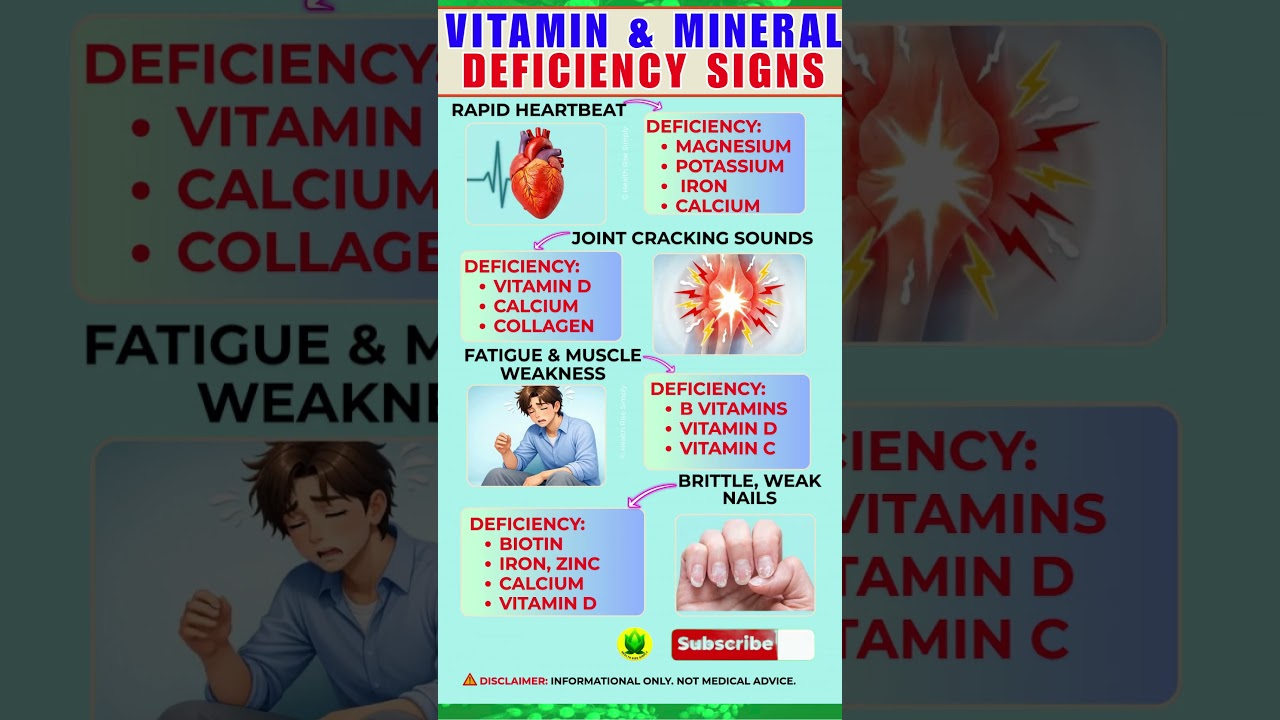 Warning Signs That Your Body is Lacking Vitamins and Minerals