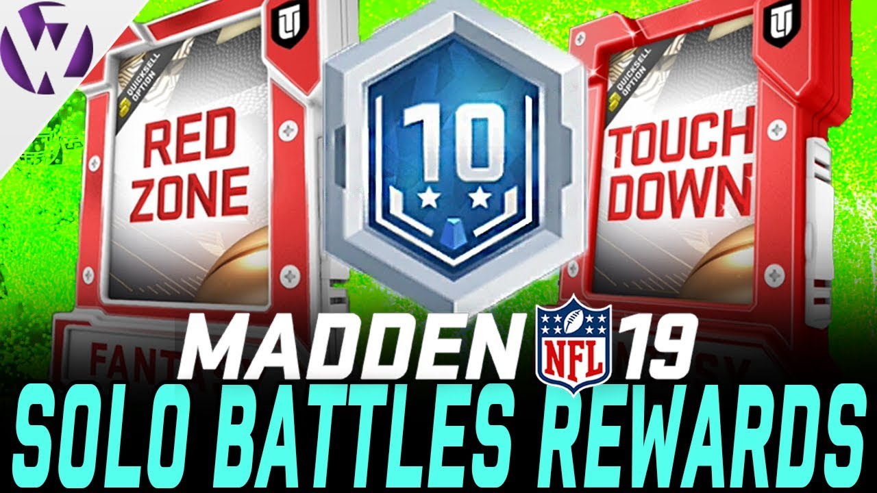 TOP 10 SOLO BATTLES REWARD! - Madden 19 Solo Battles Rewards