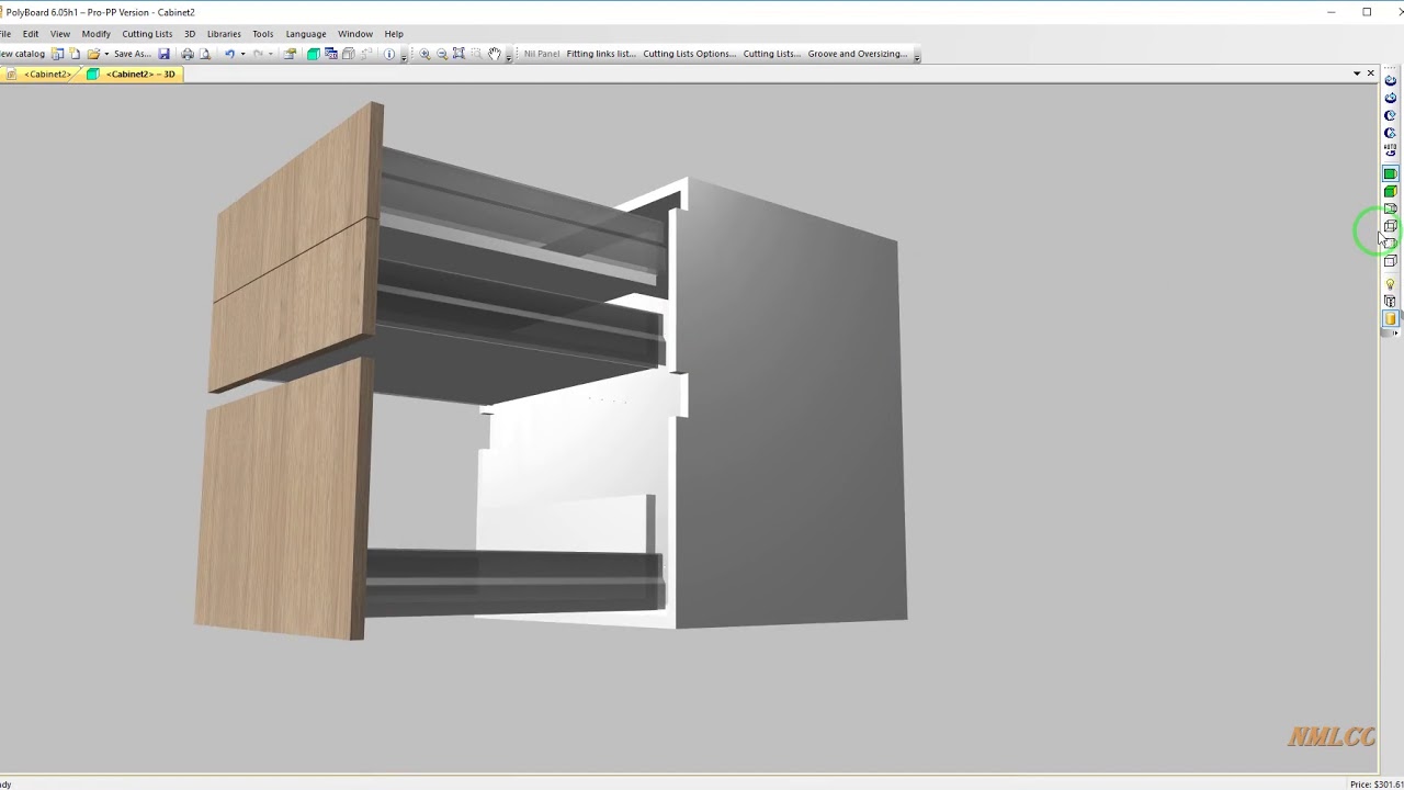 29-Polyboard-Cabinet with handles groove(Gola)