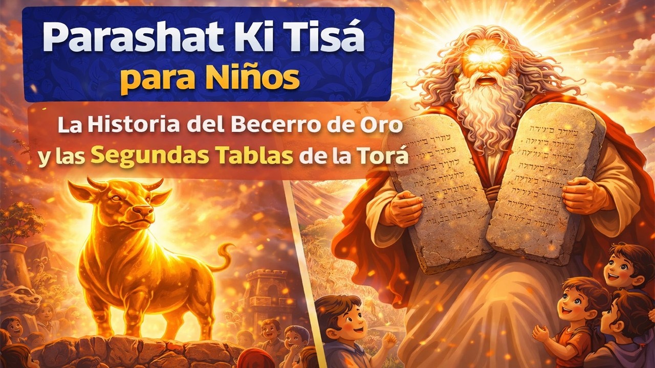 Parashat Ki Tisá para Niños | La Historia del Becerro de Oro y las Segundas Tablas de la Torá