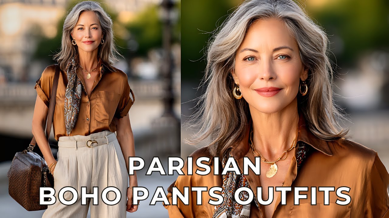 💐 Boho Pants After 60 How Elegant Women Create Effortless | Parisian Chic Outfits