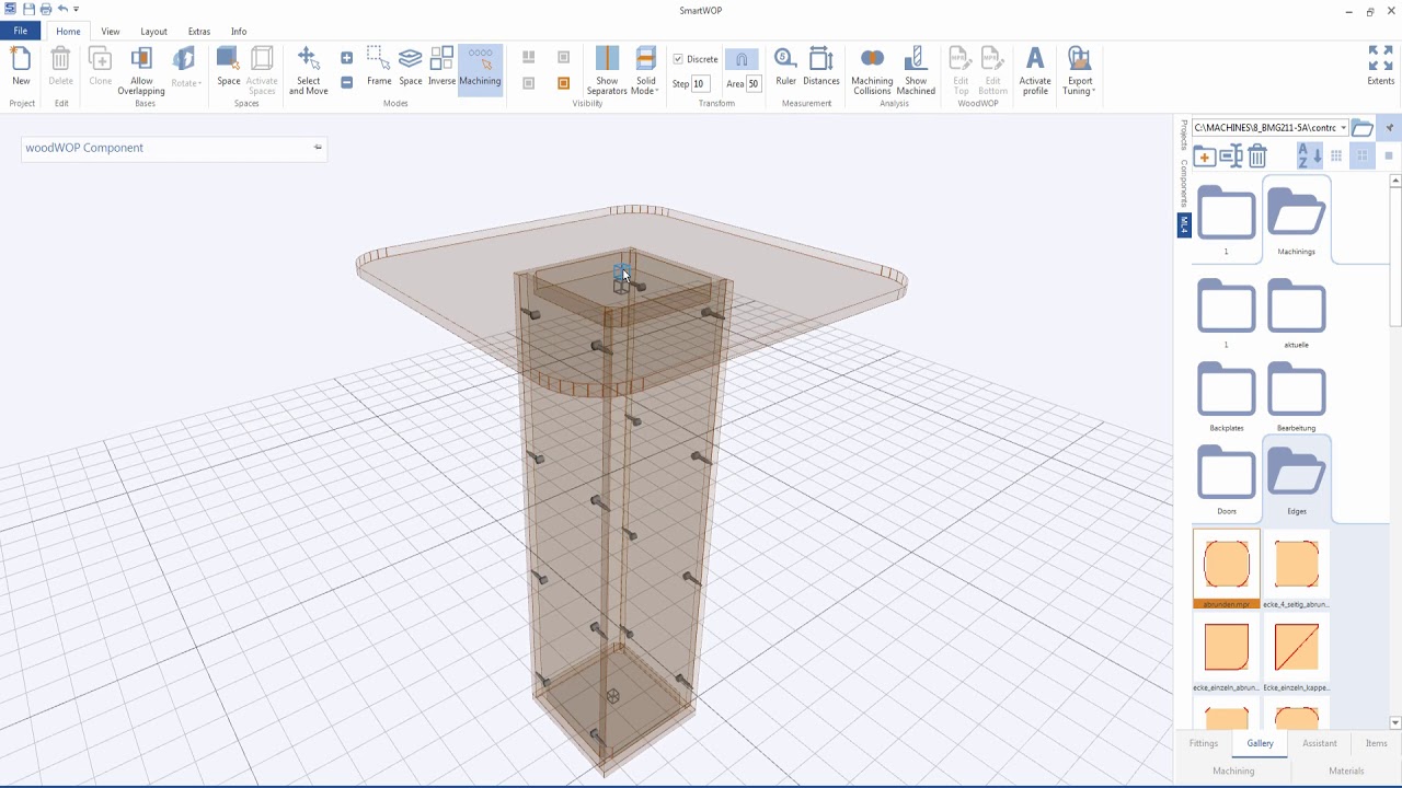 SmartWOP: Coffee table with woodWOP components