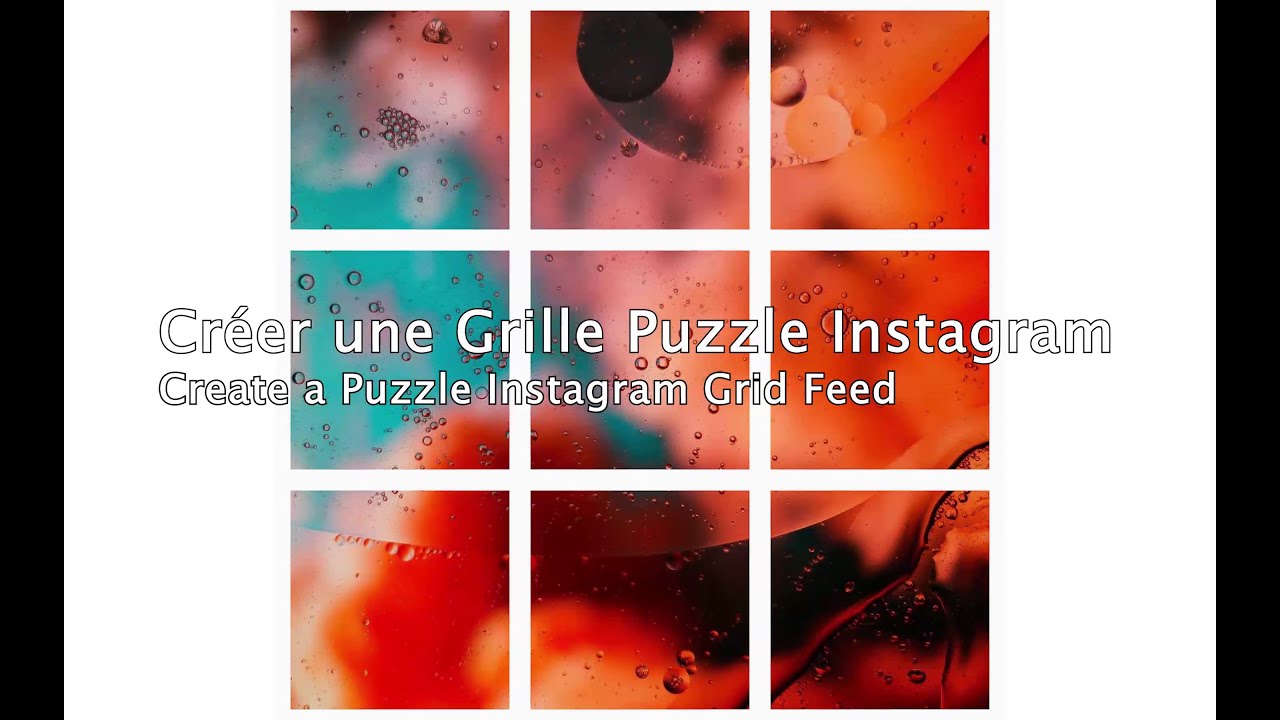 Create a puzzle instagram grid (3x3) feed with Photoshop - Cr&eacute;er une grille puzzle Instagram (3x3)