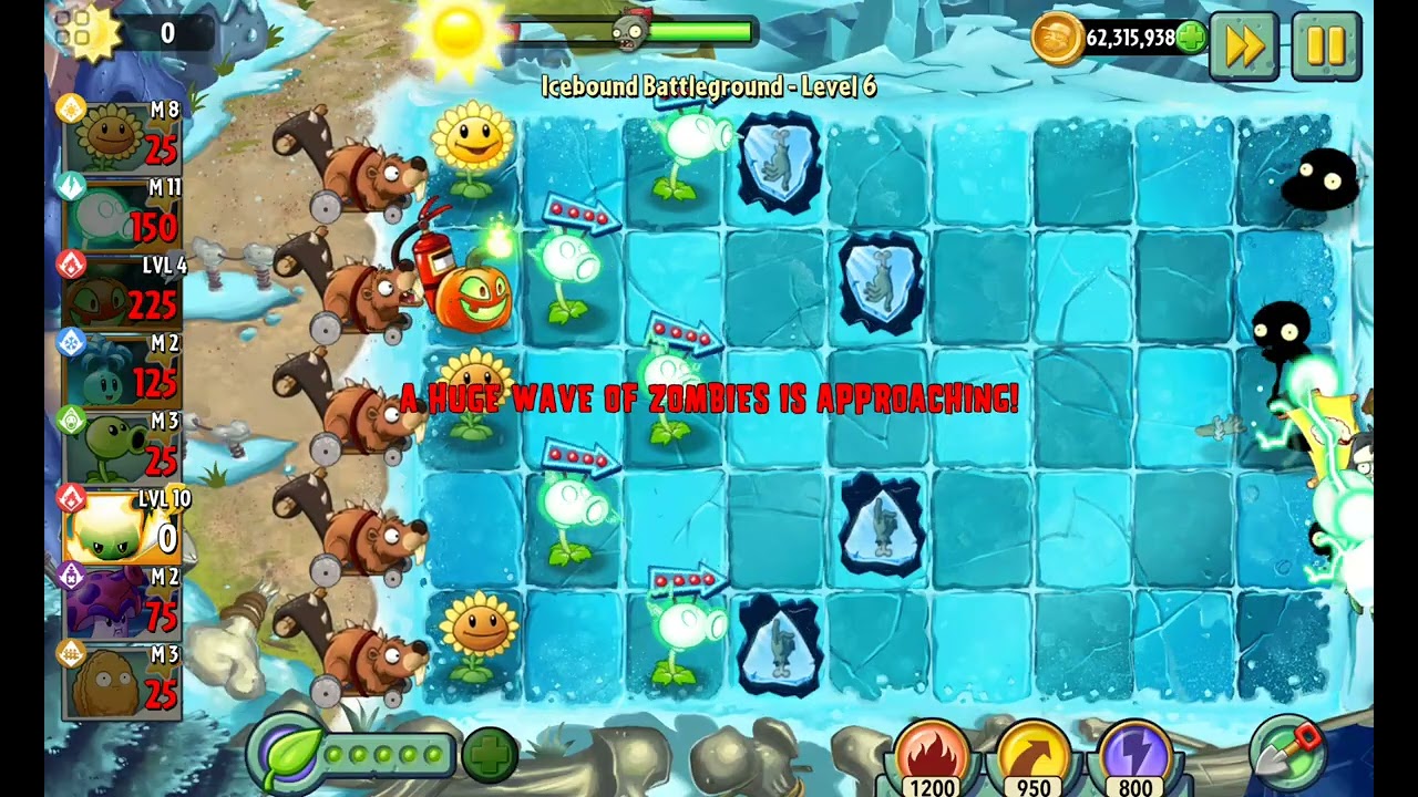 Plants Vs Zombies 2: Icebound Battleground - ЛЕГКИЙ уровень 6 #зомби #игры #plantsvszombies #pvz ...