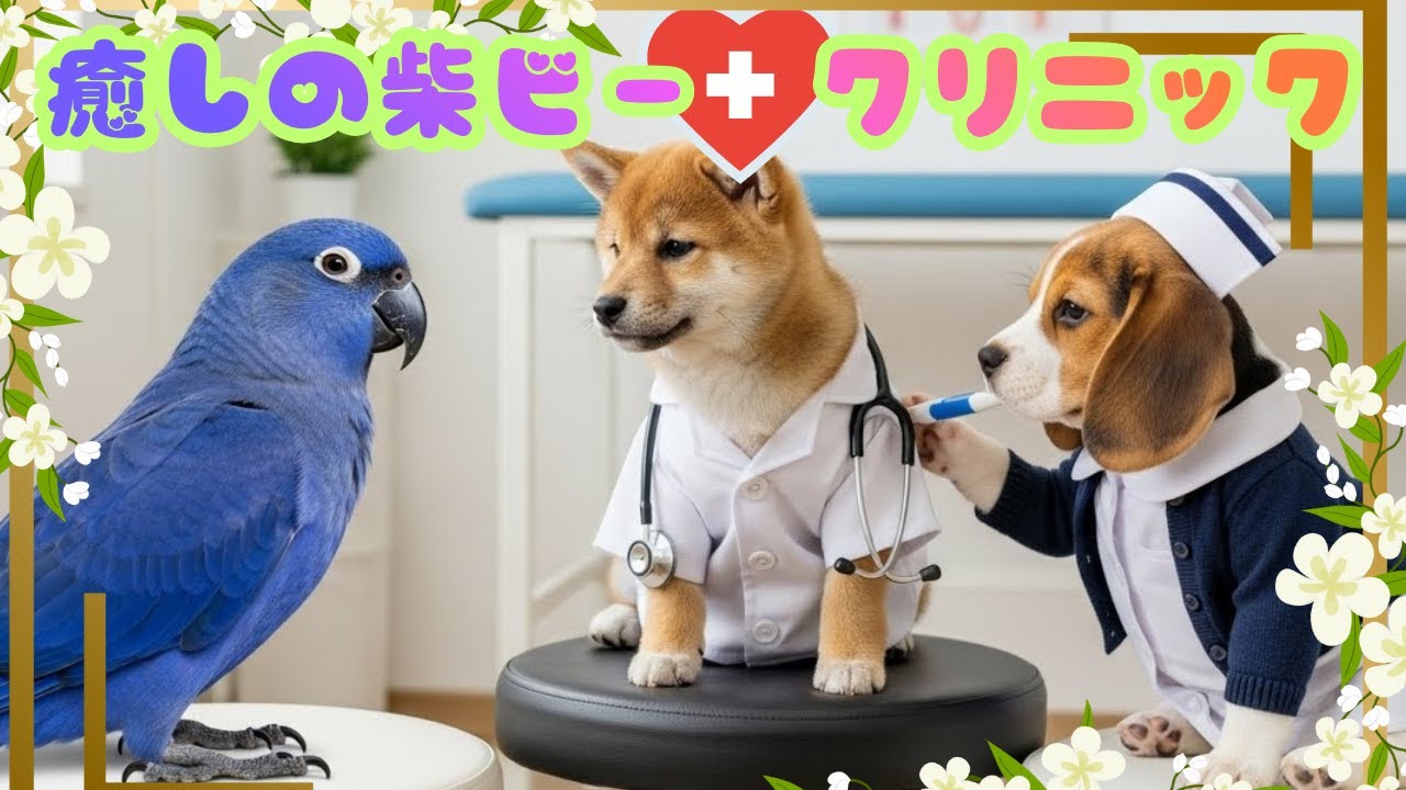 【癒しの柴ビークリニックへようこそ】🩺🐾Welcome to the Healing Shiba & Beagle Clinic #ビーグル #柴犬 #ai犬