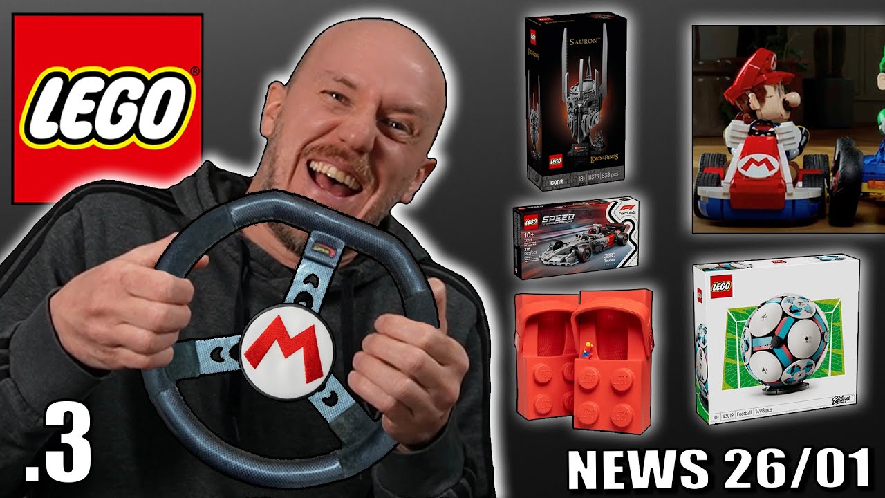 Nuovi set LEGO 26/01! CROCS, LOTR Sauron, Pallone da calcio, F1 AUDI, Luigi Kart, education