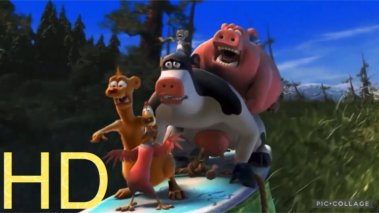 Barnyard (2006) Hill surfing scene 1080p