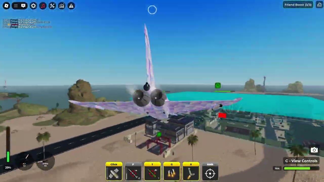 Destroying server with the Euro Fighter Typhoon in War Tycoon