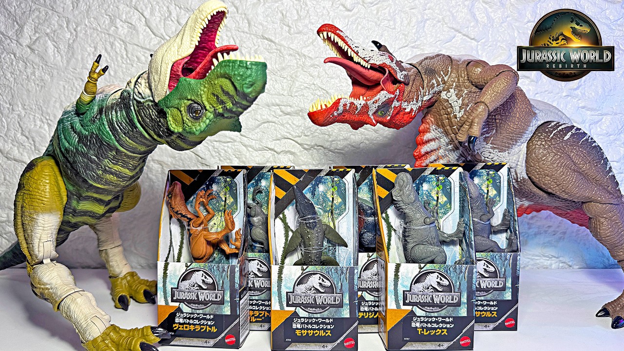 NEW SPINO, T-REX, RAPTOR & MOSASAURUS! Jurassic World Rebirth New Dinosaur Toys - Funny Dinosaurs
