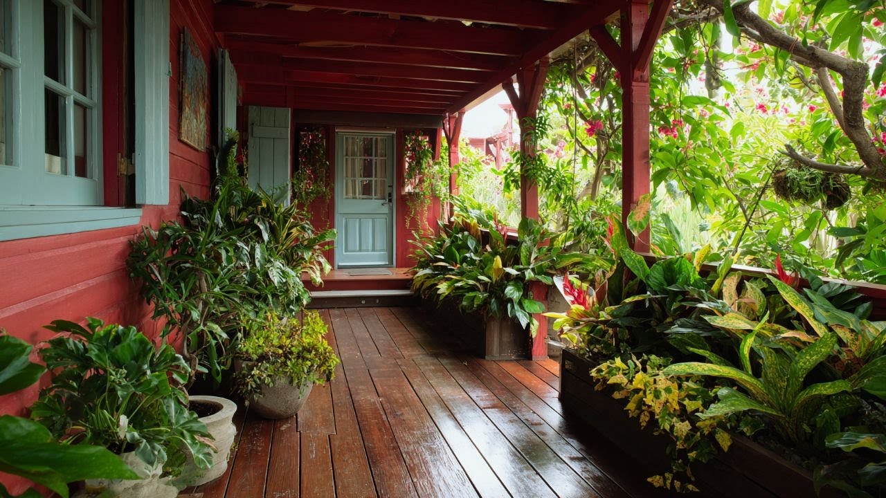 A Peaceful Small Farmhouse Escape - Transform Your Veranda Into Mini Garden Paradise