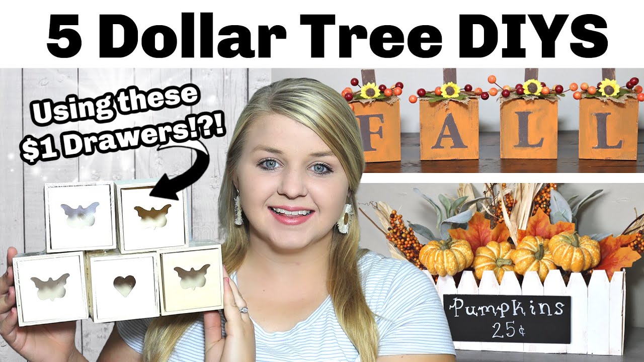 5 Dollar Tree DIYS Using These $1 Wood Drawers?!? | DIY Dollar Tree Fall 2020 | Krafts by Katelyn