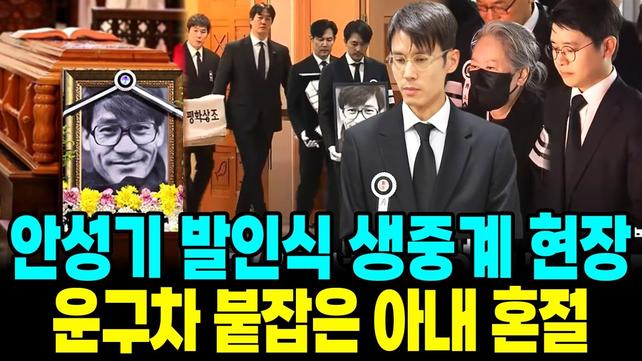 안성기 발인식 현장 생중계 운구차 붙잡은 아내 혼절 눈물바다