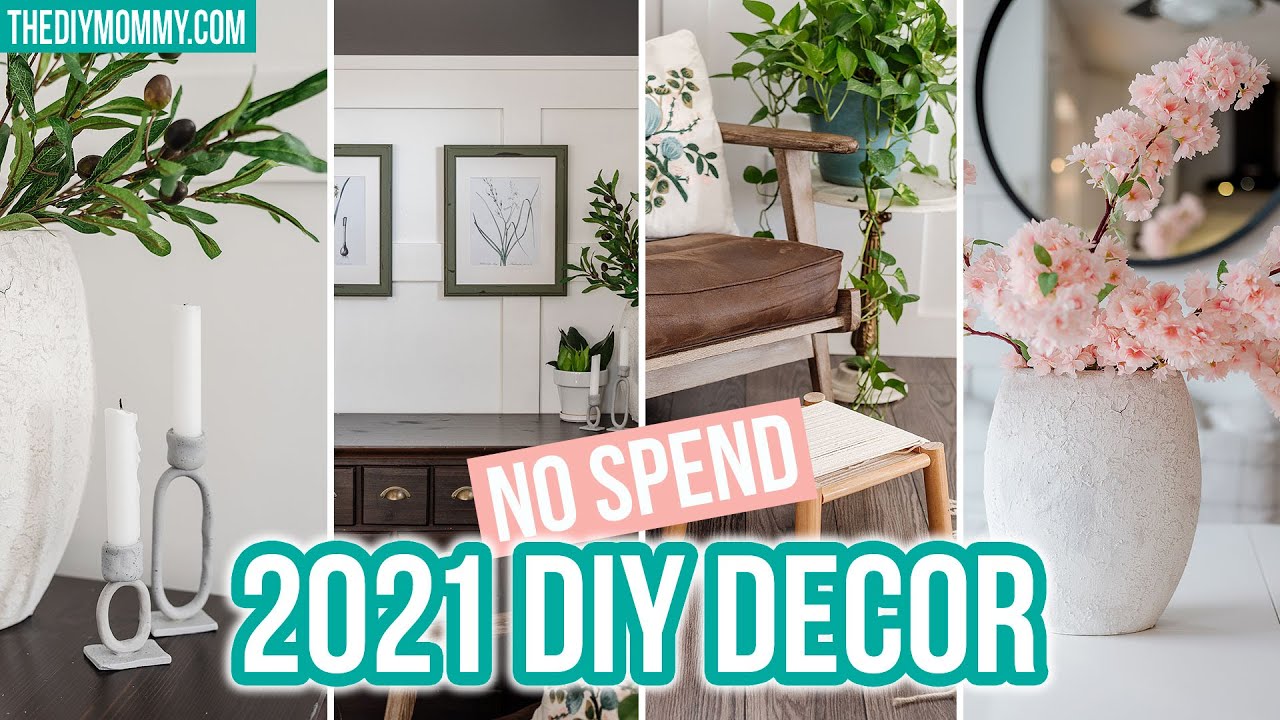 DIY 2021 decorating trends with things I have at home | DECOR on a BUDGET