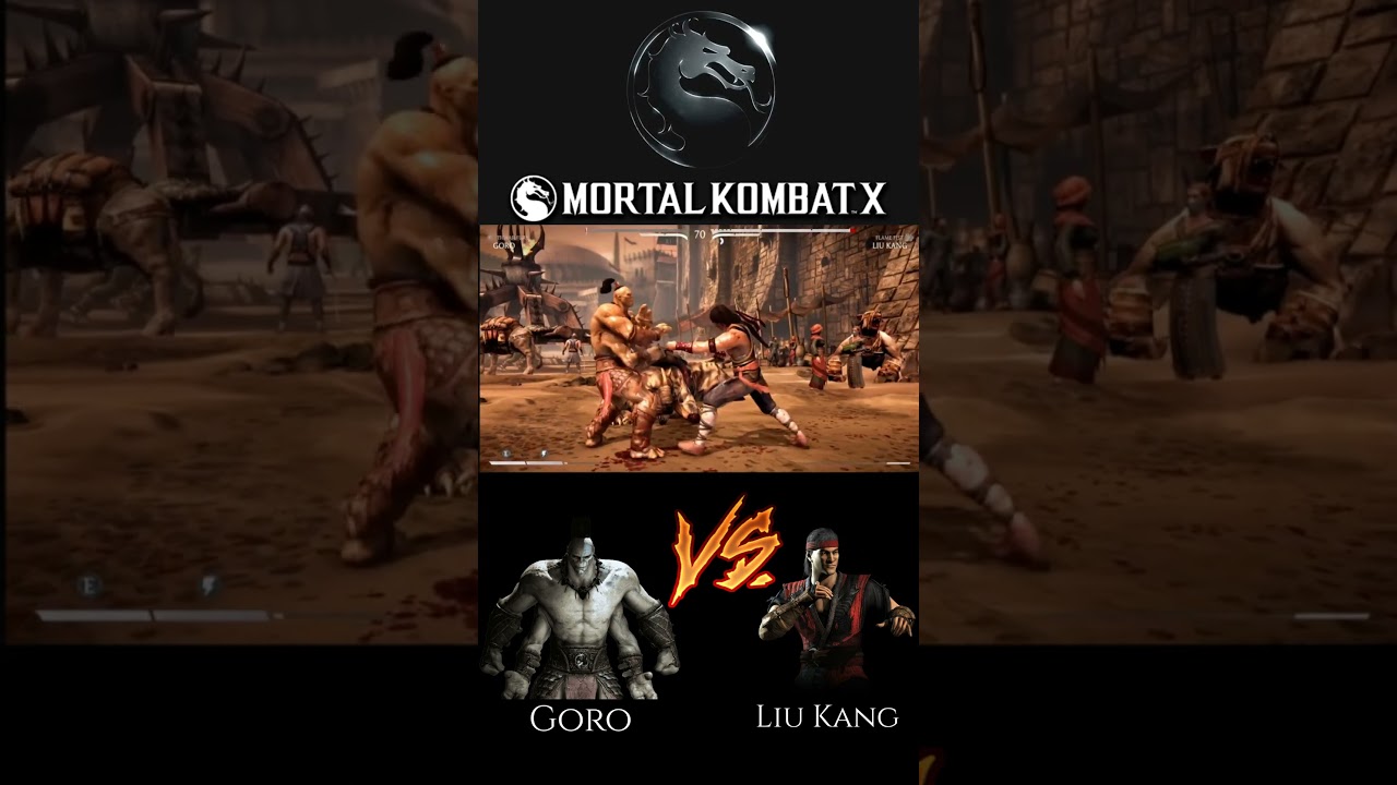 Goro vs Liu Kang#mortalkombatx #mkx #fatality #mk #yoboiirobby#Goro#LiuKang