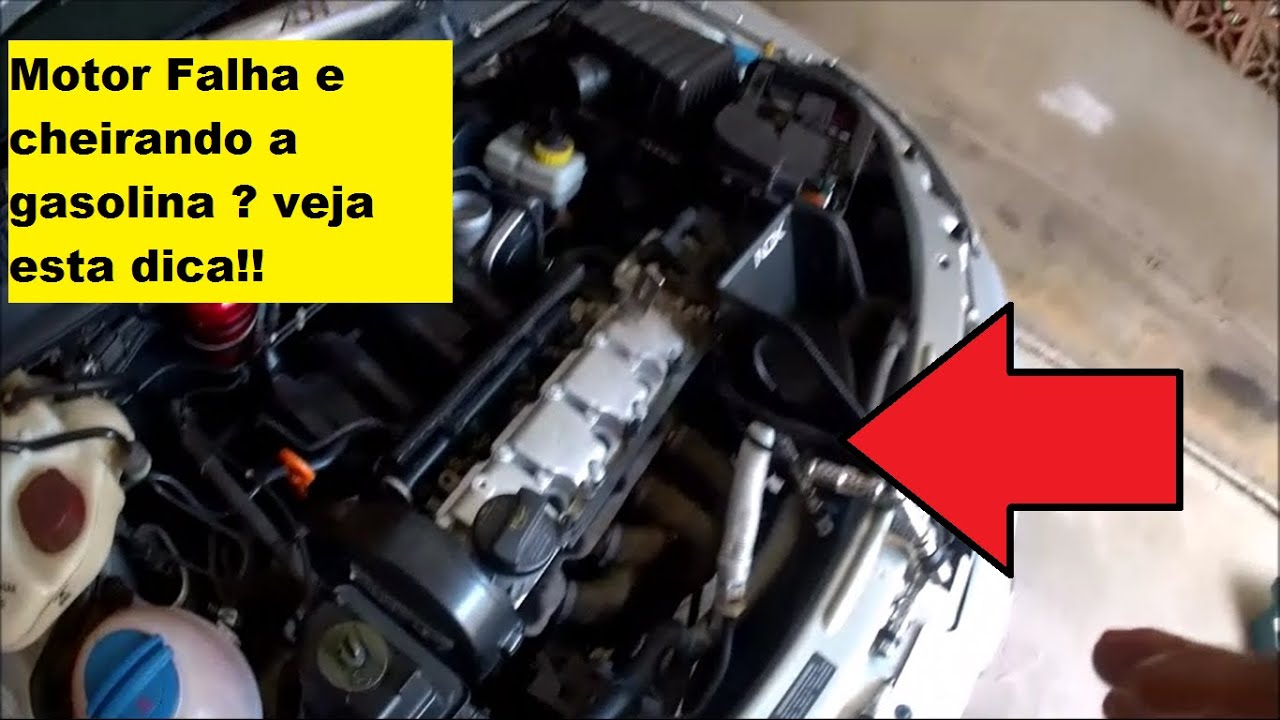 motor falhando e cheiro de gasolina