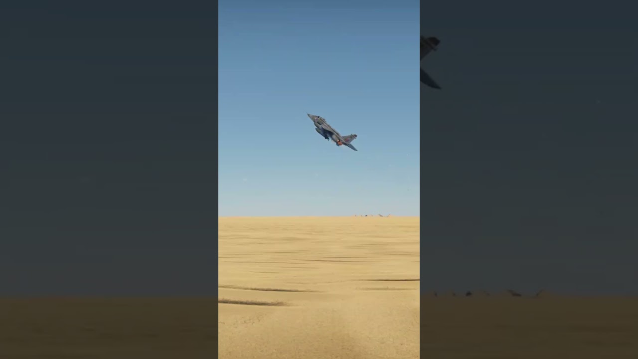 Perfect F-15 Eagle belly landing in the desert