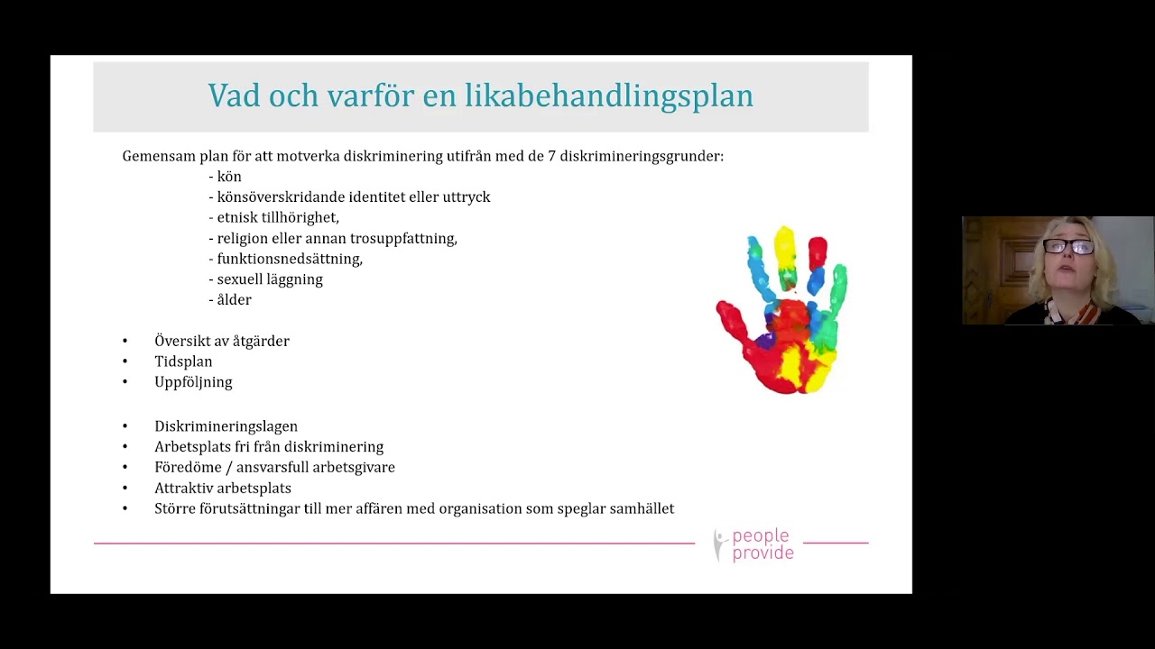 Likabehandlingsplan med Camilla Ekström från PeopleProvide