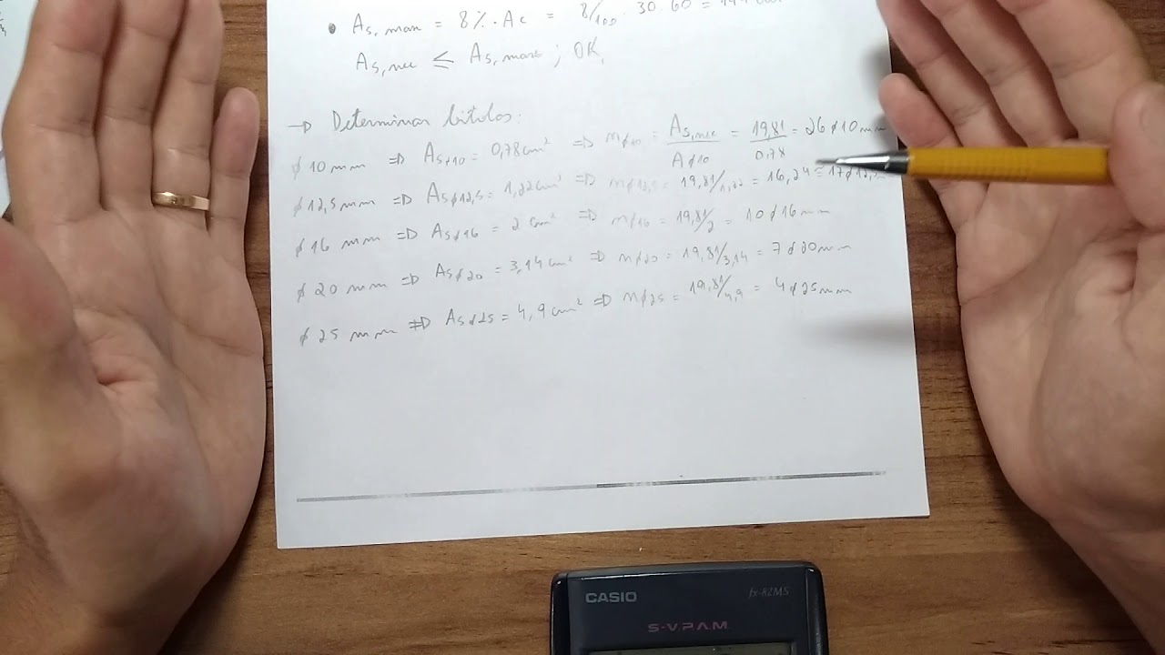 Concreto Armado 1 | Armadura de Flex&atilde;o Simples | 2&ordm; exemplo