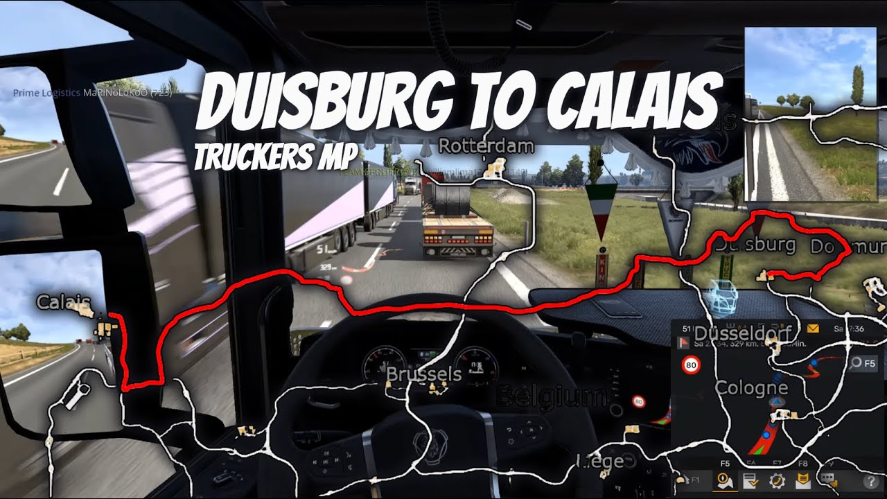 ETS 2 |  Duisburg to Calais in TruckersMP | Gameplay | G29