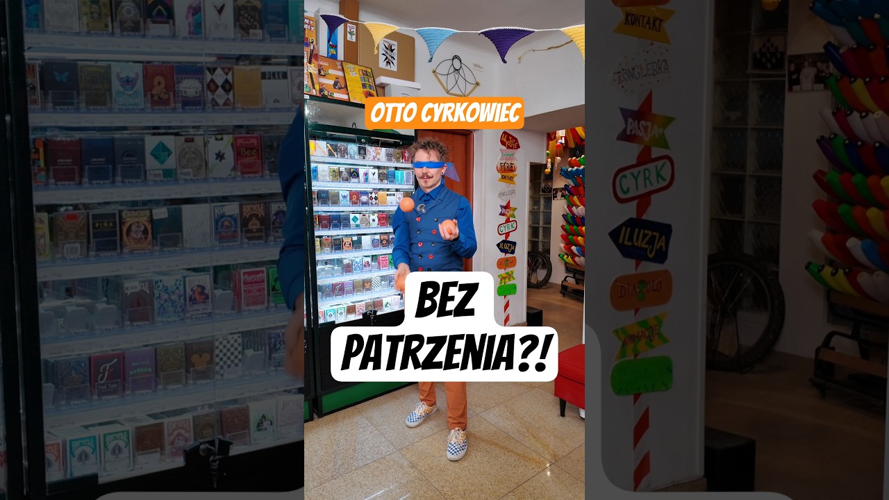Pr&oacute;bował żonglować z ZAMKNIĘTYMI oczami 🤯😅 #OttoCyrkowiec #żonglerka #challenge