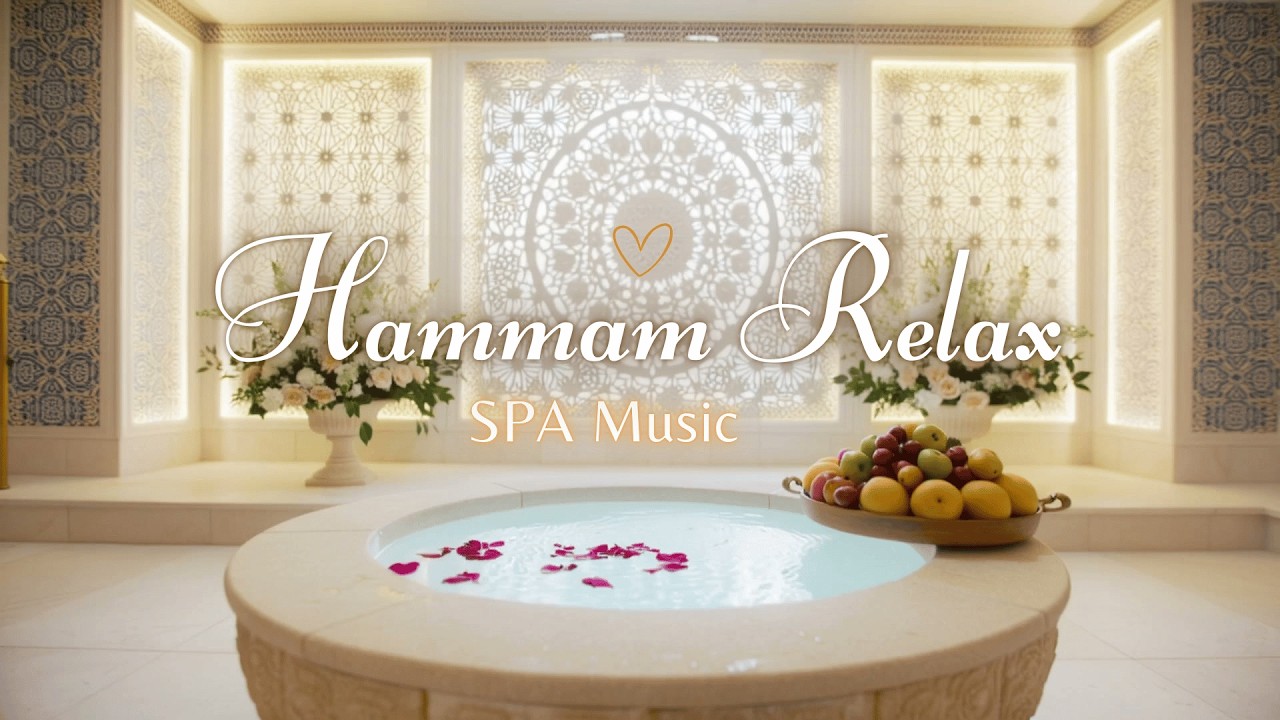 🌺 Luxury Steam Bath Hammam Music • 3 Hours Warm Water, Stone & Deep Rest | Hammam Relax 🌫️