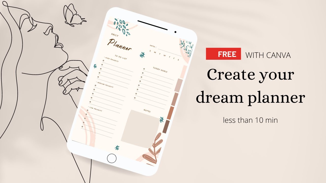Create Digital Planner on Canva with Hyperlinks Completely for FREE | Goodnotes Digital Planner